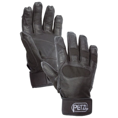 tactical gloves from Petzl posed for product image on white background